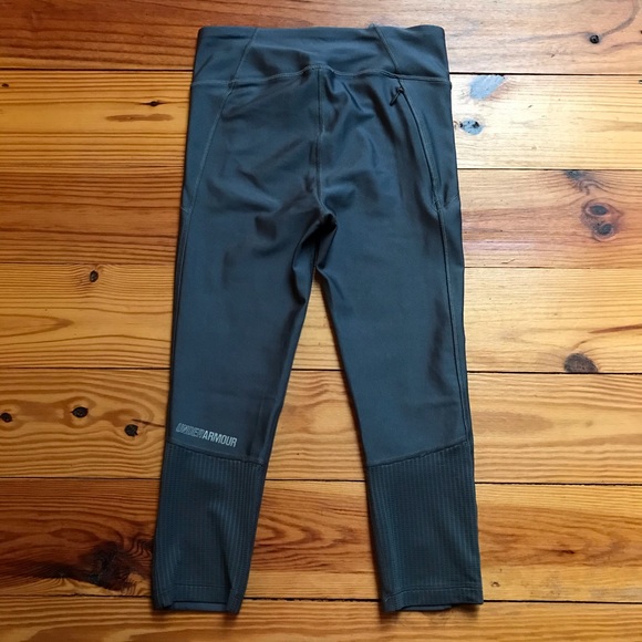 Under Armour Grey Capris Running Leggings, EUC, S - Picture 9 of 12